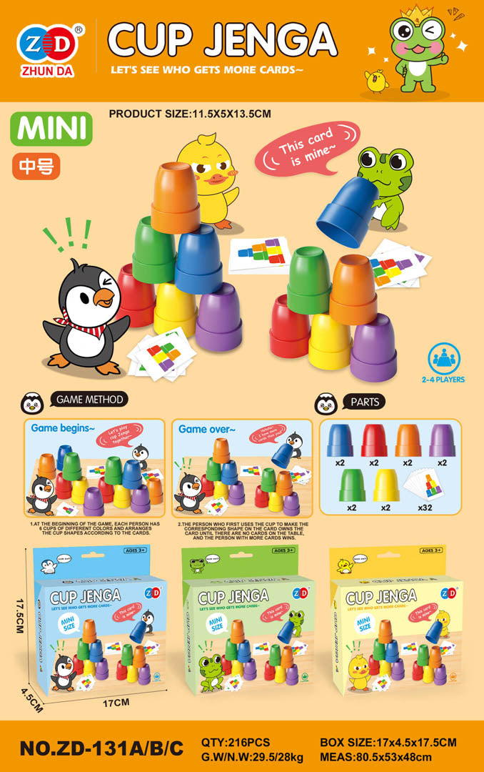 MINI Cups + Cards Arcade Game Penguin Edition