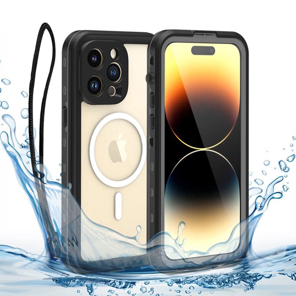 ShellBox – Vodootporna IP68 360° MagSafe maska za iPhone 14 Pro – Crna