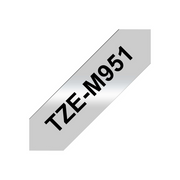 Brother TZE-M951 traka za izradu naljepnica Crno na srebrnom
