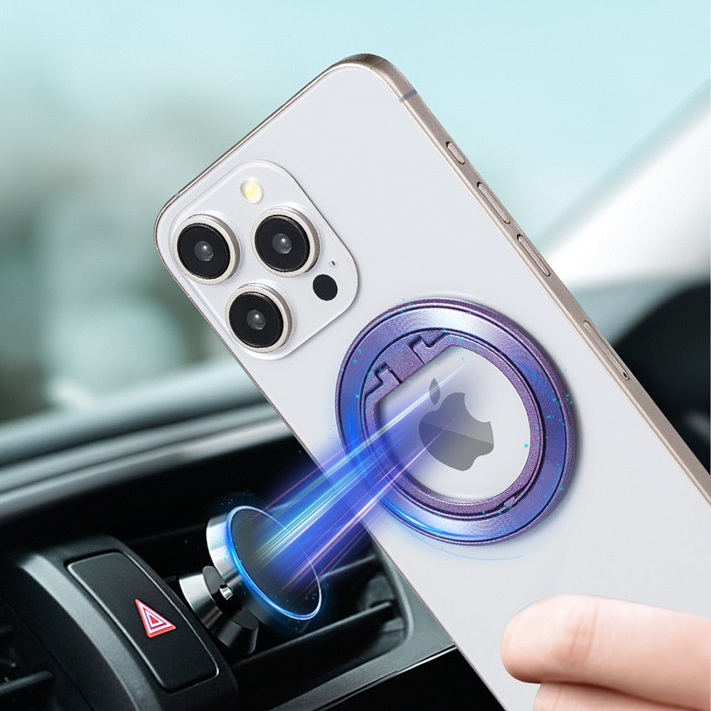 Techsuit – MagSafe telefonski prsten (MPR2) – Okrugli oblik- aluminijska legura – Ljubičasta