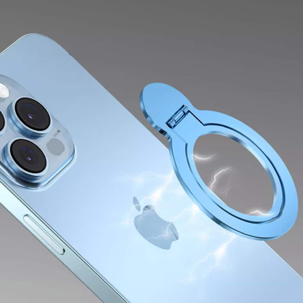 Techsuit - MagSafe telefonski prsten (MPR4) - Okrugli oblik- aluminijska legura - crni