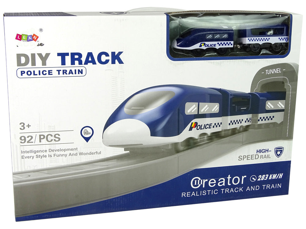Police Town Train Set Blue 203 km/h