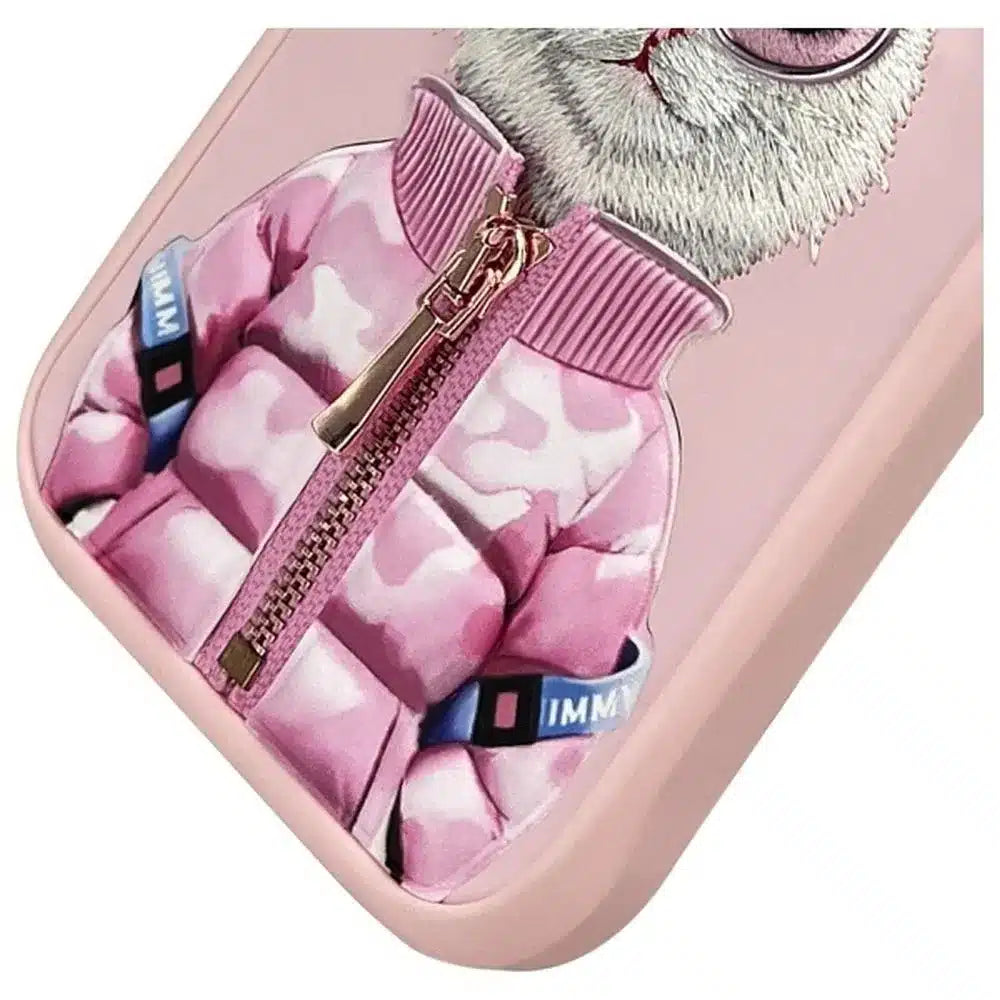 NIMMY COOL & CUTE 2.0 maskica s motivom mačke za iPhone 16 Pro - pink