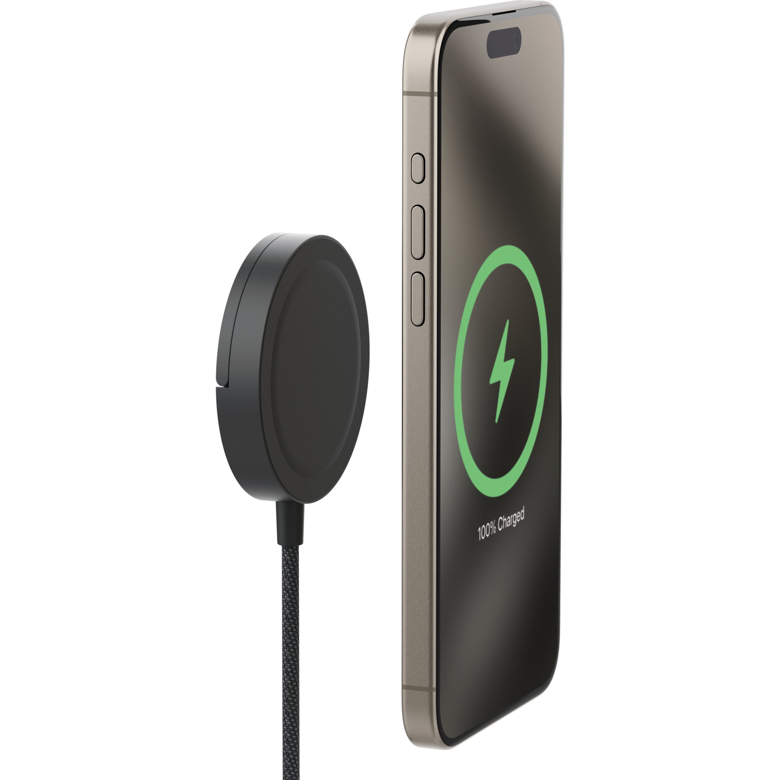 mophie Qi2 Magnetic Charger Pametni telefon Crno USB Bežično punjenje Brzo punjenje U zatvorenom