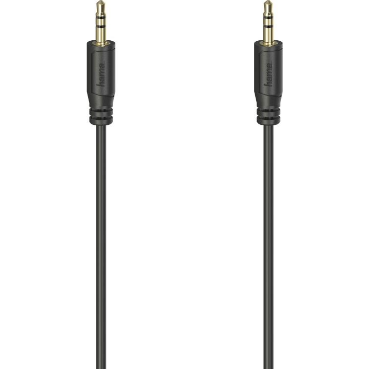 Hama Flexi-Slim audio kabel 0,75 m 3.5mm Crno