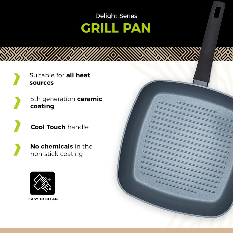 BE Living Grill tava Delight Black 28 cm