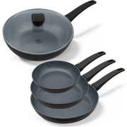 BE Living Set 3 tave 20-24-28 cm + wok s poklopcem 28 cm Delight Black