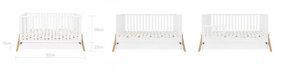 Bellamy Lotta krevet 140x70 cm, grey