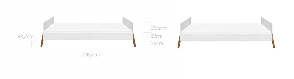 Bellamy Lotta Junior krevet 200x90 cm, latte