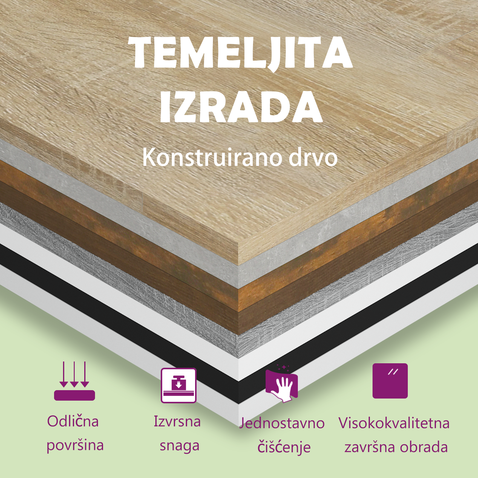 Ormarić za knjige sivi 100 x 30 x 105 cm konstruirano drvo