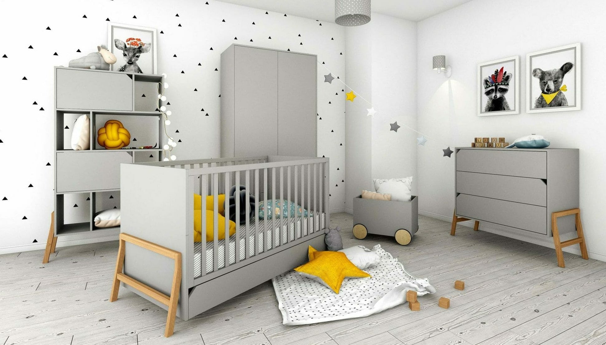 Bellamy Lotta komoda s 3 ladice, grey