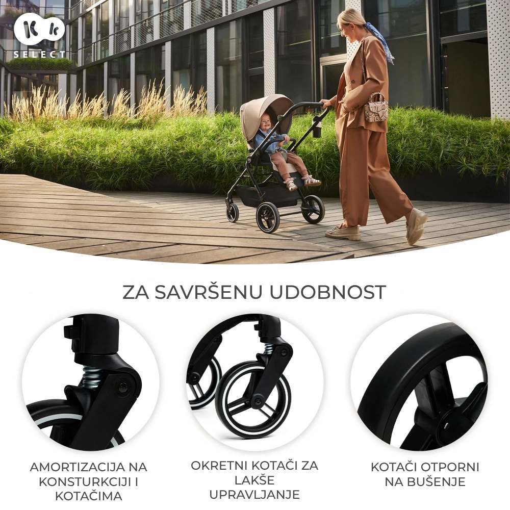 Kinderkraft dječja kolica Yoxi 2u1, Mystic Green