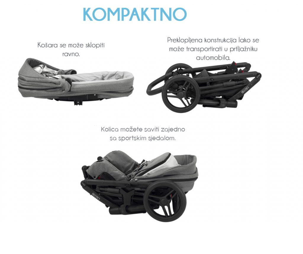Dječja kolica Kunert Lazzio Premium Copper, boja 10 2u1