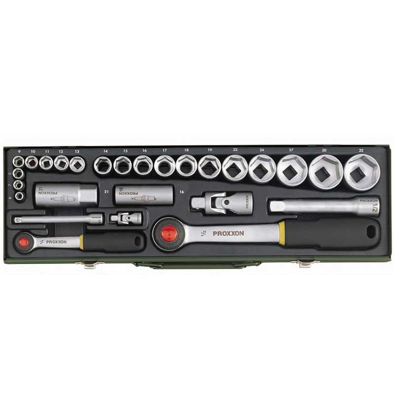 Ključevi nastavci u setu 1/4"+1/2" 27-djelni Proxxon