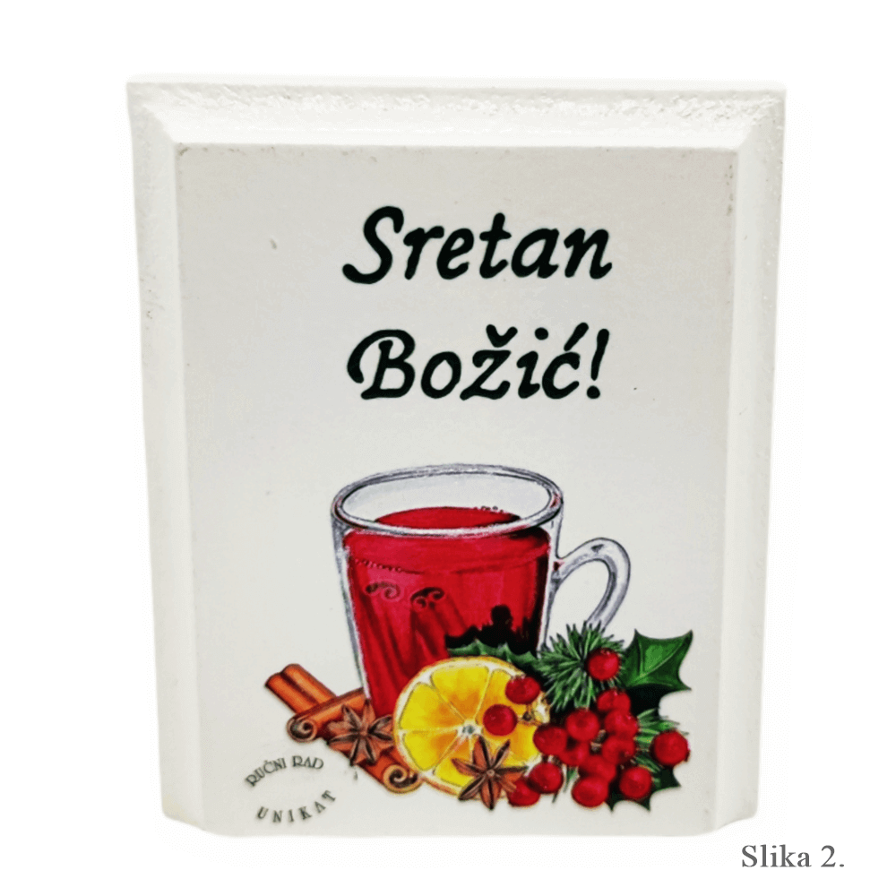 Unikatne samostojeće slike "Sretan Božić" – Savršeni blagdanski ukras i poklon!