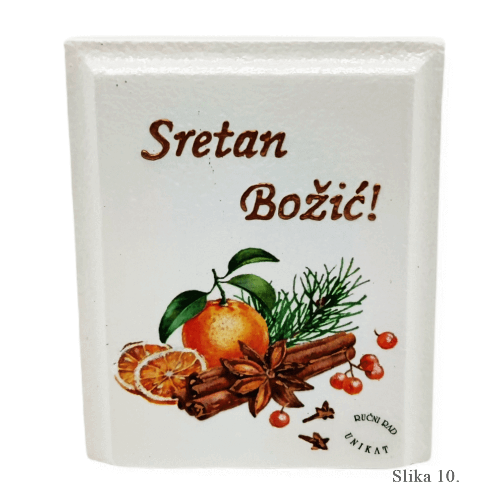 Unikatne samostojeće slike "Sretan Božić" – Savršeni blagdanski ukras i poklon!