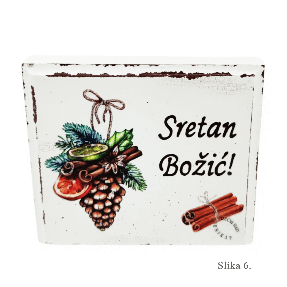 Unikatne samostojeće slike "Sretan Božić" – Savršeni blagdanski ukras i poklon!
