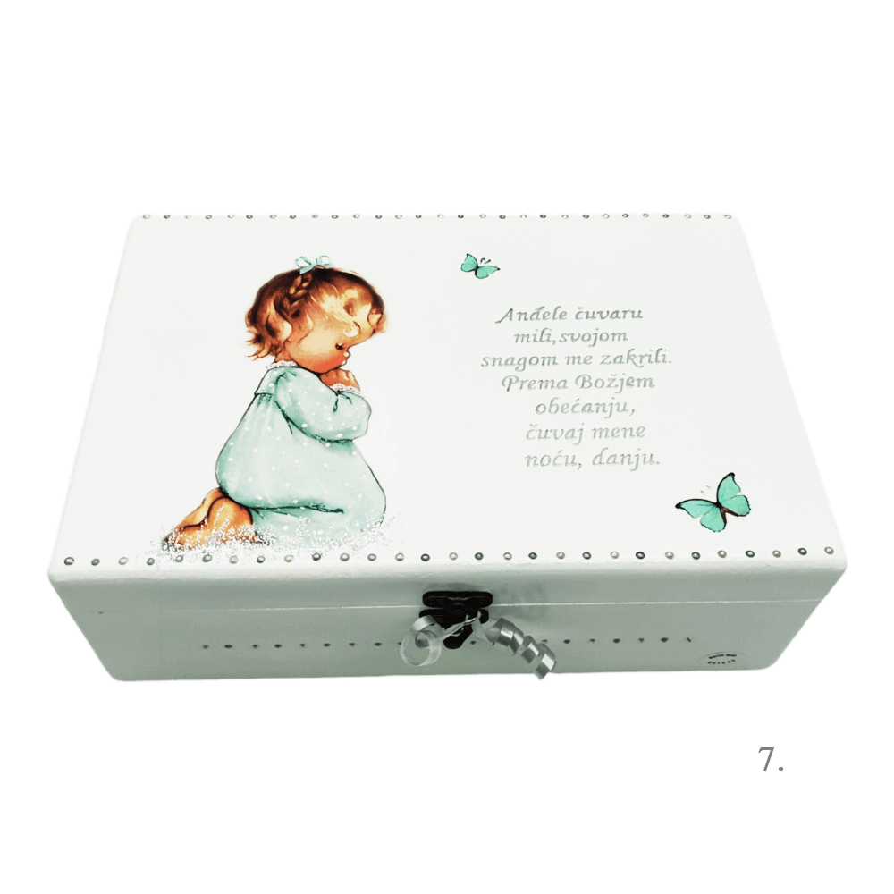 Unikatne kutije za krštenje, rođendan – Poklon koji čuva najposebnije uspomene djevojčica - 7. 20x30x10cm - 154289