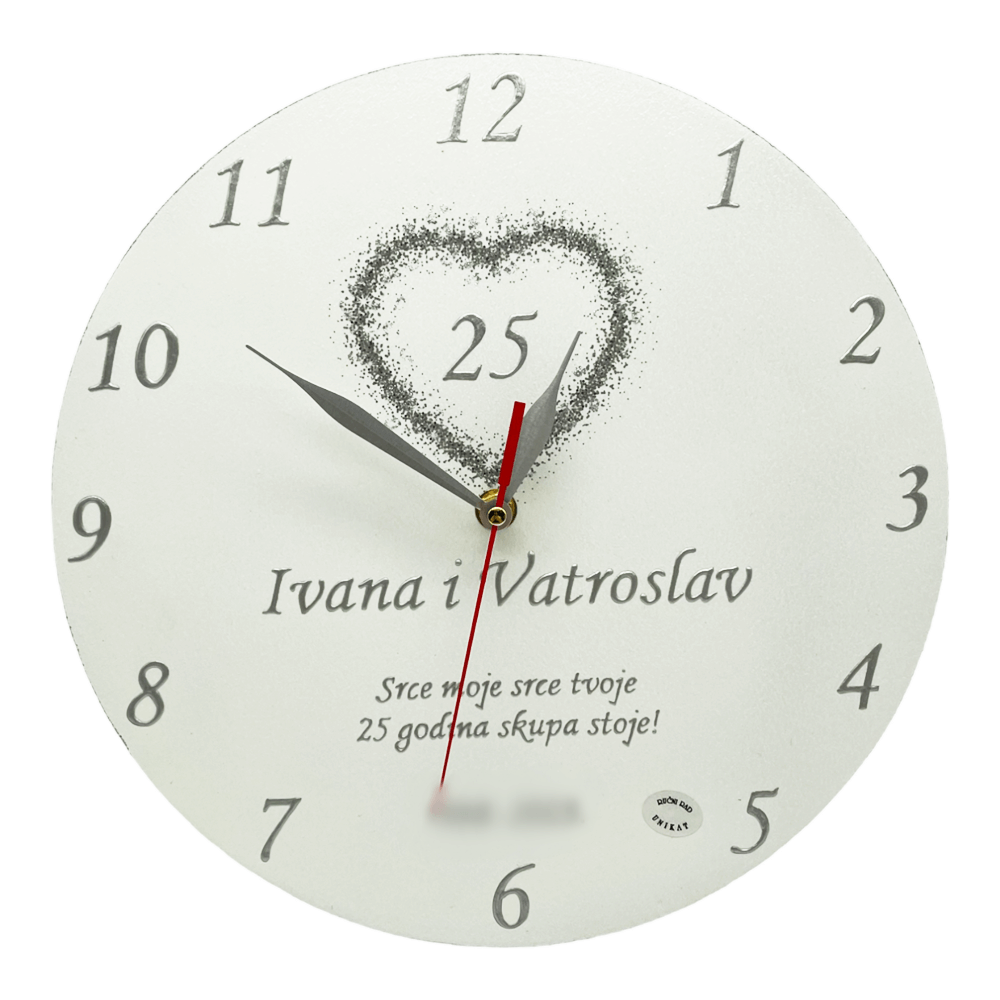 Personalizirani sat - poklon za 25. godišnjicu braka Š17157