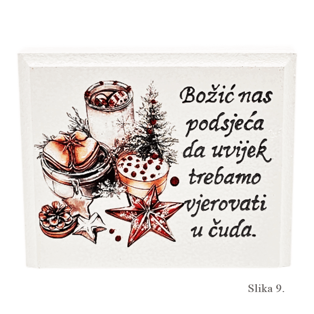 Unikatne samostojeće slike "Sretan Božić" – Savršeni blagdanski ukras i poklon!