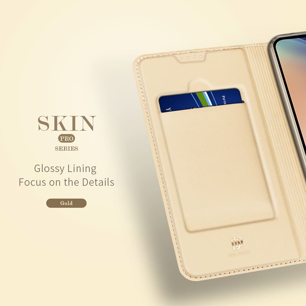 DUX DUCIS Skin Pro - preklopna maska za Samsung Galaxy A54 zlatna