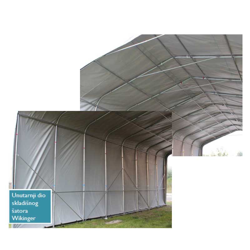 Skladišni šator Wikinger 6x12x2,7 m PVC 550 g