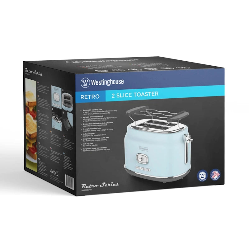 Westinghouse Retro Blue 2 Slice toster