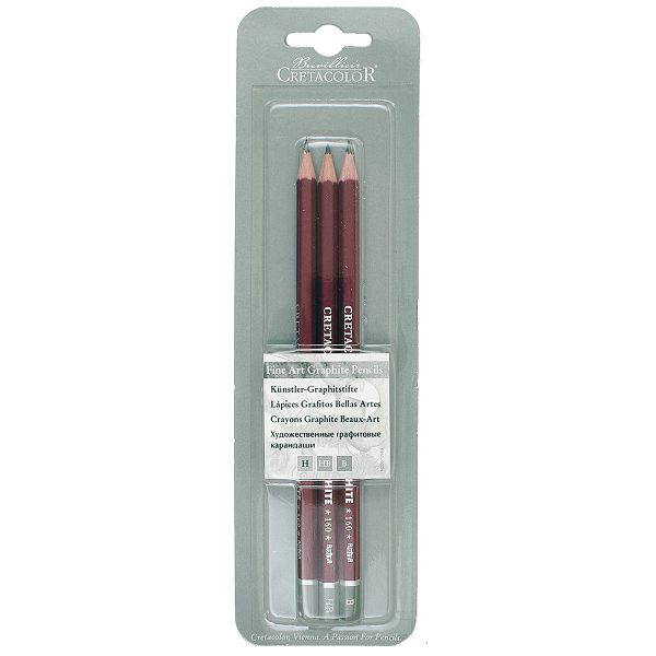 Grafitne olovke Cretacolor CLEOS Fine Art HB, 2H, 4H na blisteru