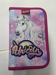 Pernica puna ABC123, 27-dijelna, 2 preklopa, raspored sati pink Unicorn1