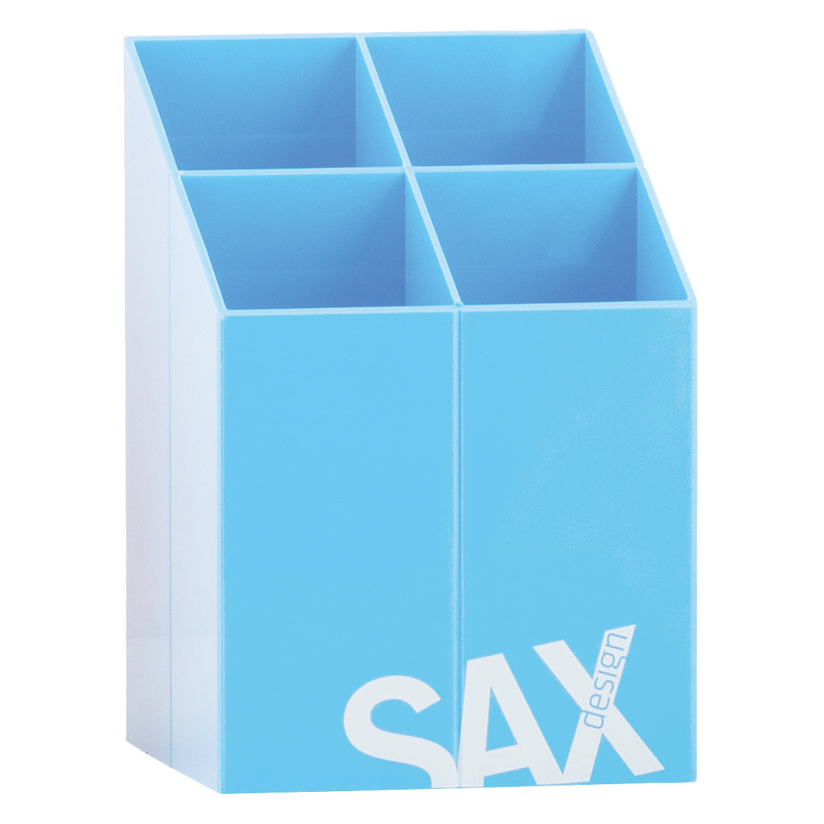 Čaša za olovke Sax design kocka svijetlo plava