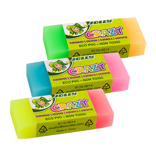 JOLLY Crazy gumice za brisanje, sort, u kutiji s 24 komada