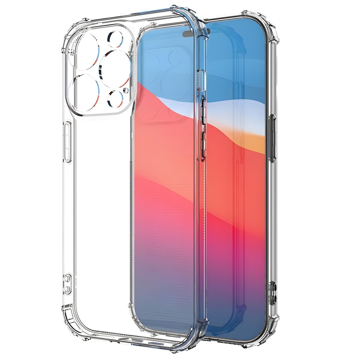 Silikonska futrola s ojačanim rubovima za Apple iPhone 14 Plus - Prozirna KP23582