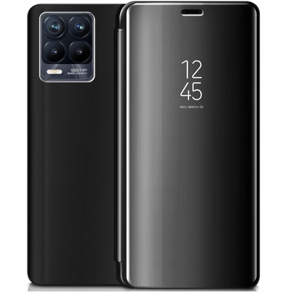 Futrola Clear View za Realme 8/8 Pro - Crna KP8827
