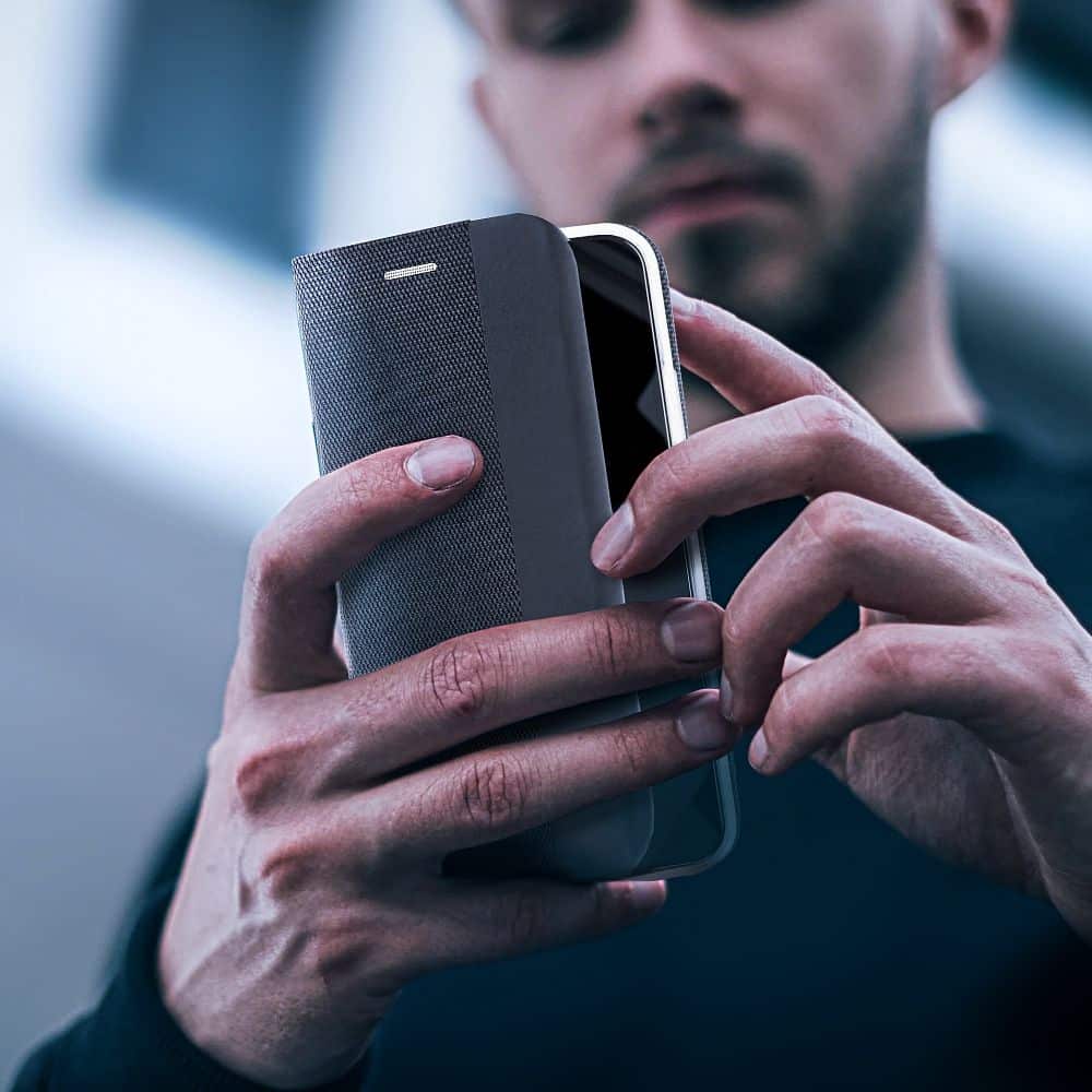 SENSITIVE Book preklopna maska za Samsung Galaxy A57 5G crna