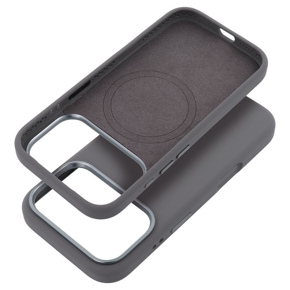 iPhone 17 Pro Forcell F-Protect Frame Premium maska kompatibilna s MagSafeom – siva