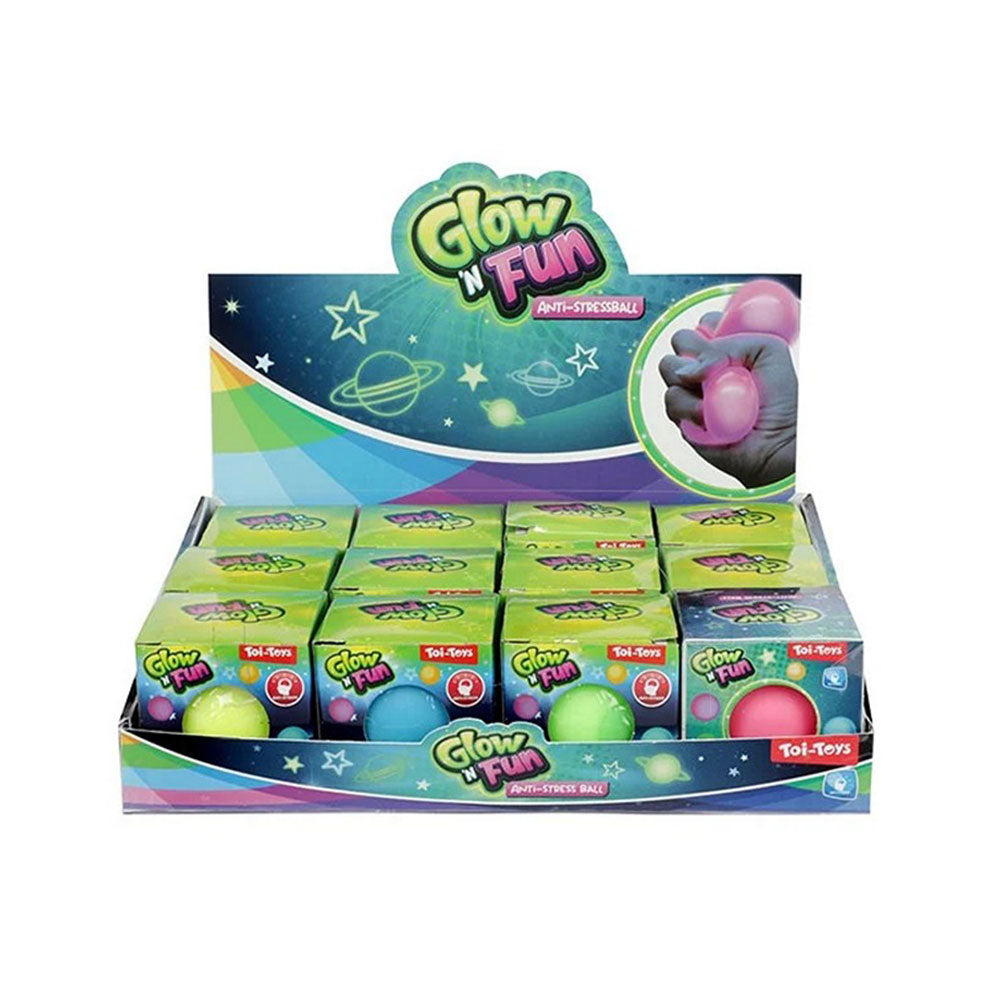Antistres loptica Glow and Fun Plava