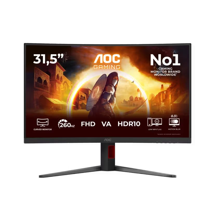 AOC G4 C32G4Z računalni monitor 80 cm (31.5") 1920 x 1080 pikseli Crno, Crveno