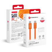 USB C na USB C kabel Forcell F-Energy QC4.0 PD 5A 100W 120 cm ACYH23 narančasti