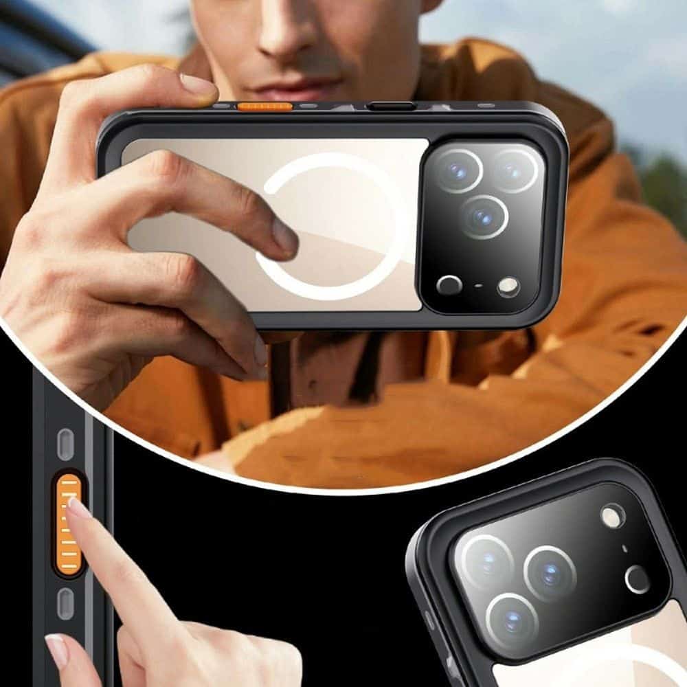 Shellbox Dot MagSafe kompatibilna vodootporna maskica za iPhone 17 Pro - crna