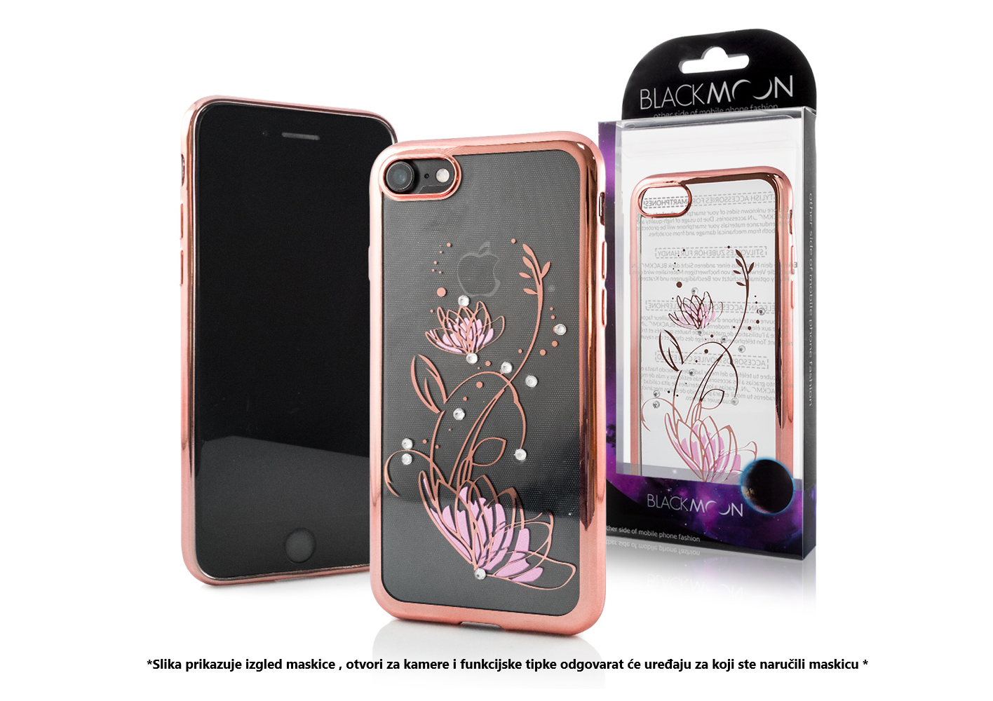 Maskica za Samsung Galaxy A30/A20 - pink-zlatna