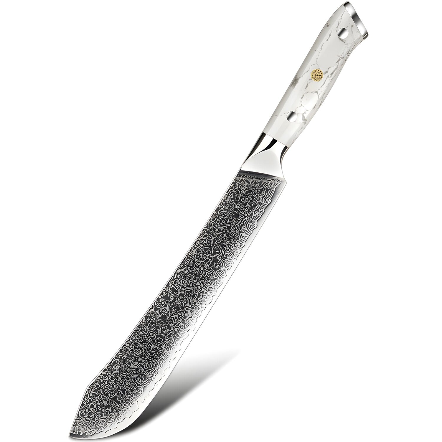 Damaskasti kuhinjski nož YU-37514 - Butcher / Bijela KP37514