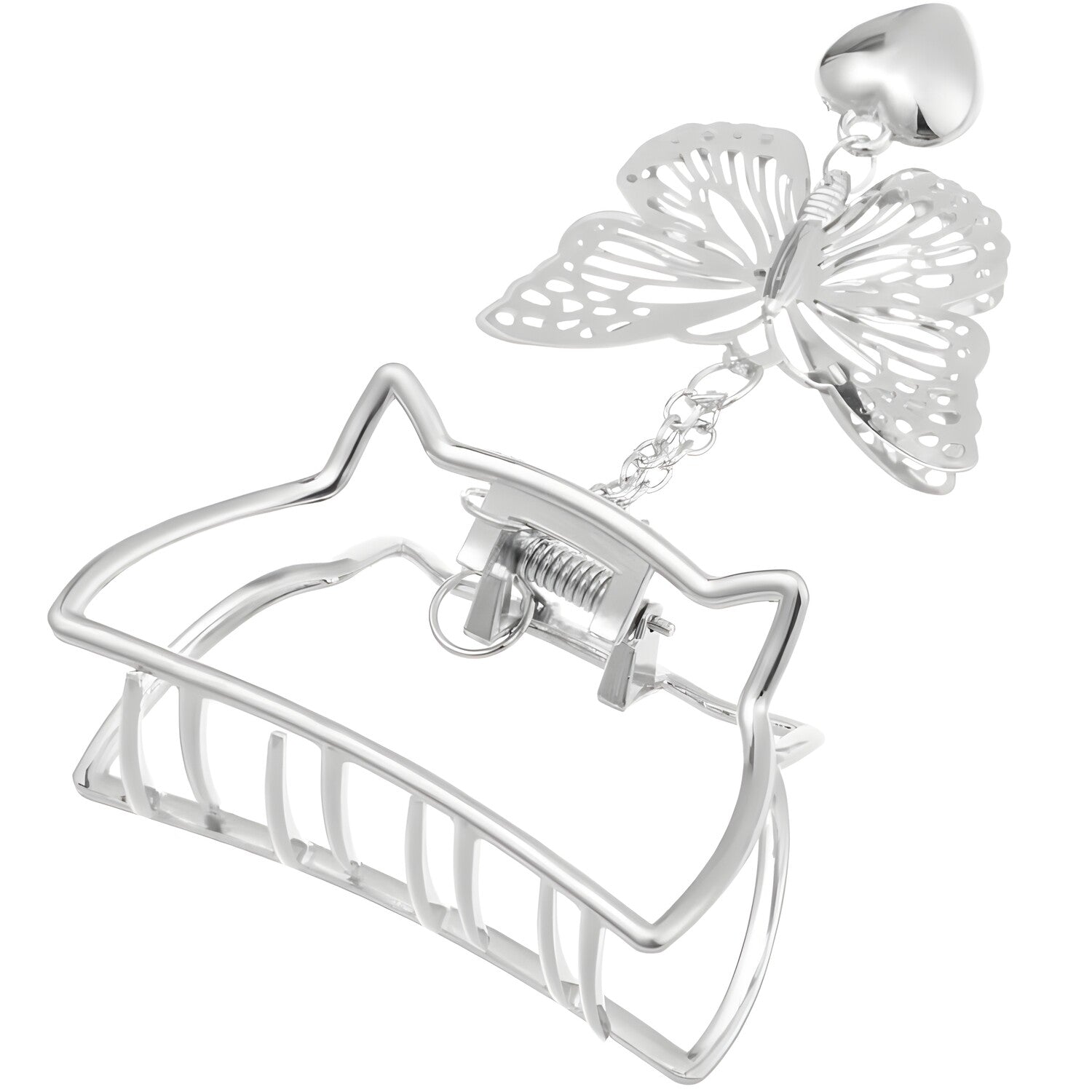 Štipec za kosu Butterfly - Srebrna / Tip4 KP30635