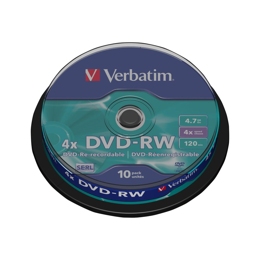 Verbatim DVD-RW Matt Silver 4x 4,7 GB 10 kom