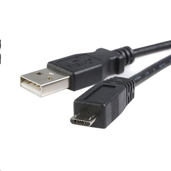StarTech.com 0.5m USB A/microB USB kabel 0,5 m USB 2.0 Micro-USB B Crno