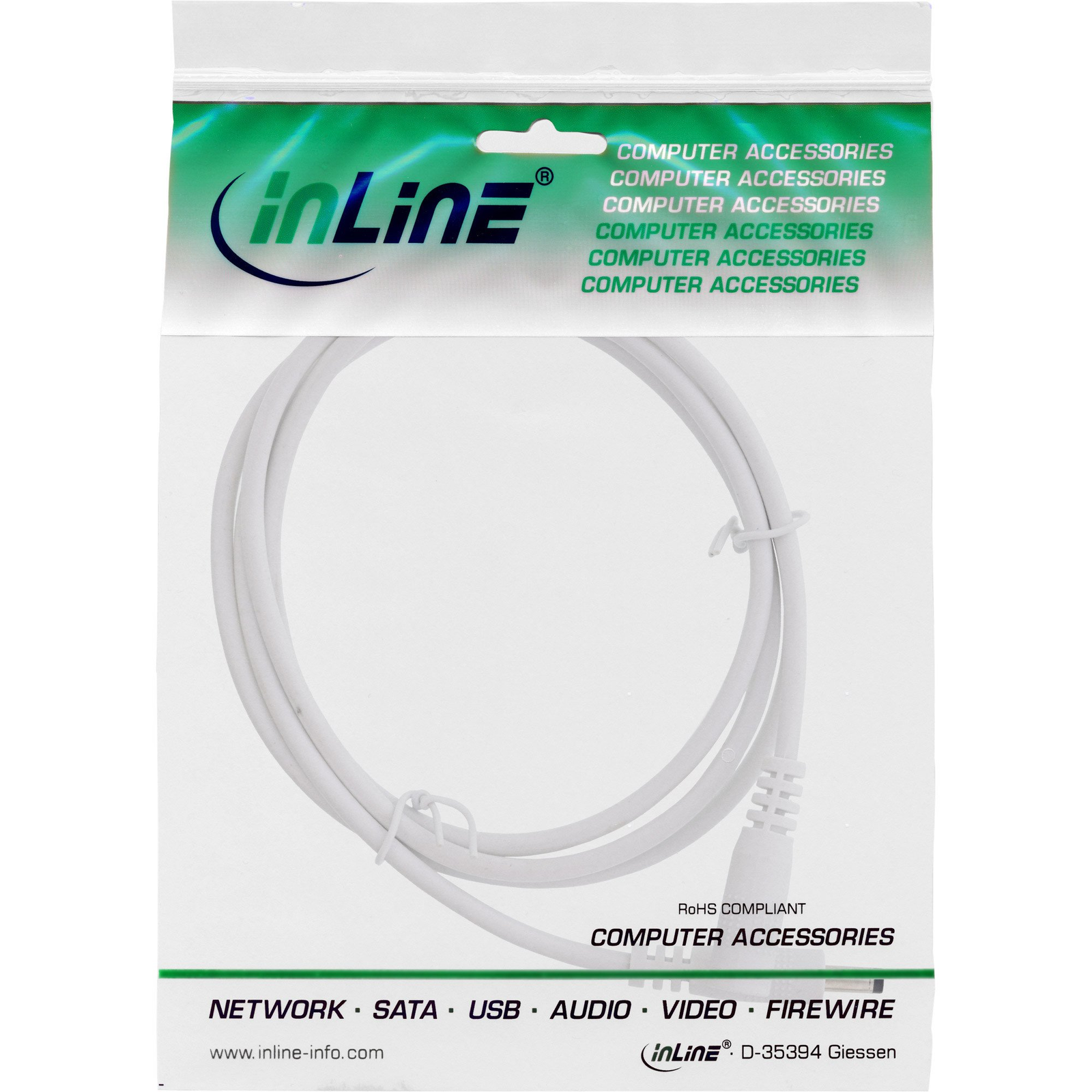 InLine 26803D strujni kabel Bijelo 3 m EIAJ-02 (4.0 mm, 1.7 mm)