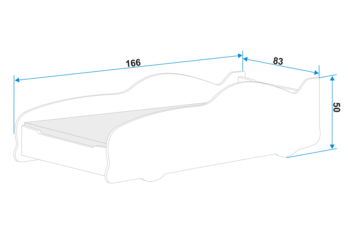 Krevet BMS Cars 160x80 crvena