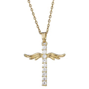 Ogrlica Cross Wings - Zlatna KP29961