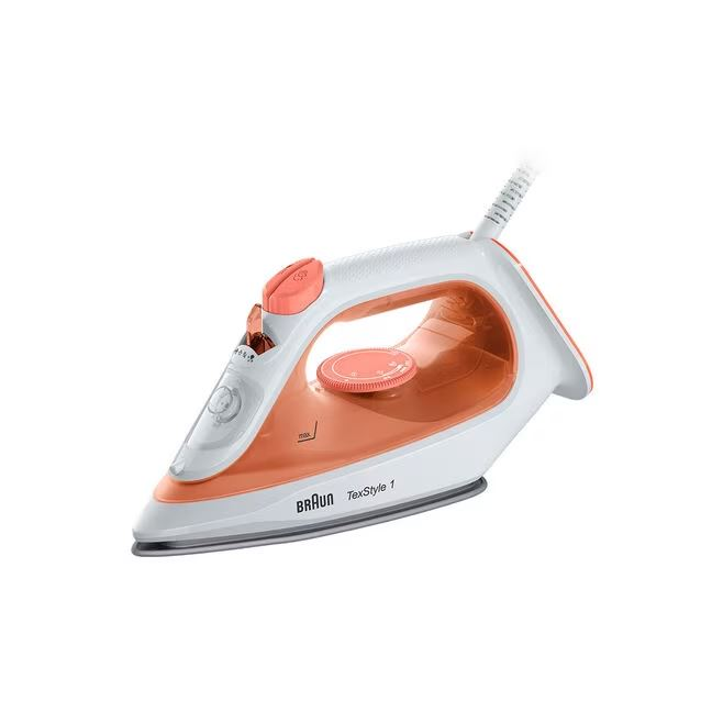 Braun TexStyle 1 SI 1009 Pegla na paru Neprijanjajuća ploča za glačanje 1900 W Narančasto, Bijelo