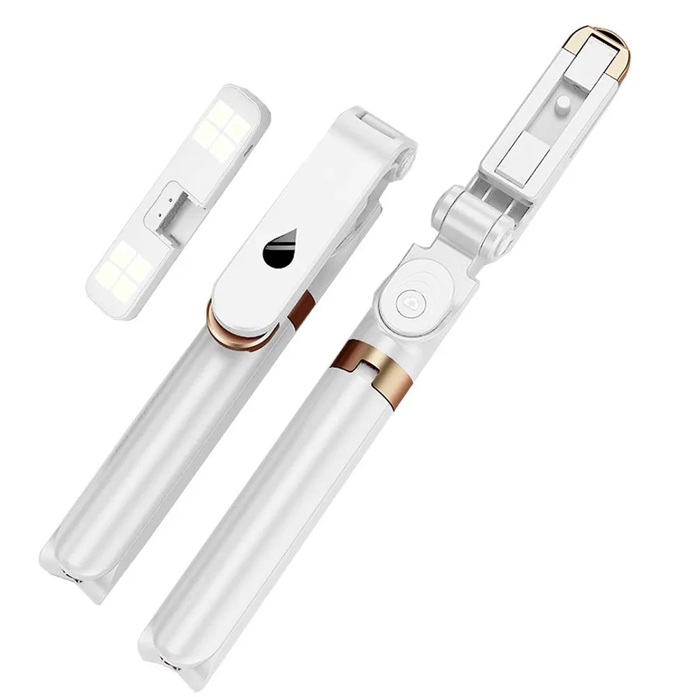 Set / selfie držač s bluetooth daljinskim upravljačem i stativom LED RING SSTR-20 bijeli