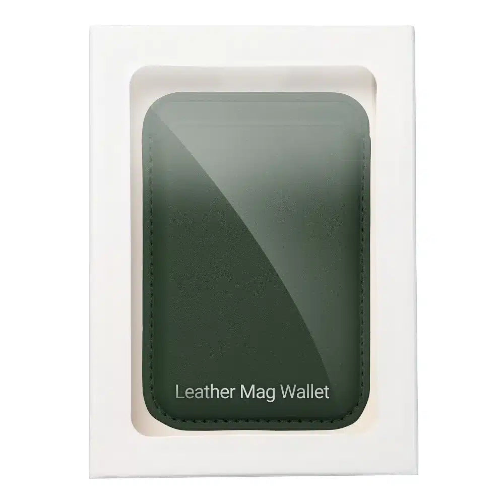 Kožni Mag Wallet magnetni novčanik tamno zelene boje